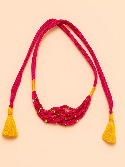 Whe Handmade Pink Thread Rakhi