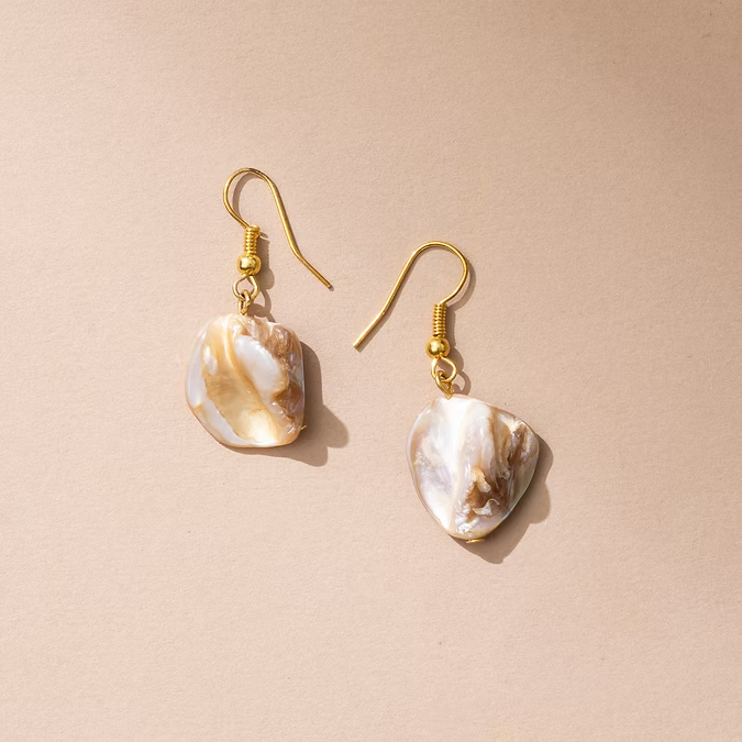 WHE Sea Secrets 'Pebble' Mother of Pearl Earrings