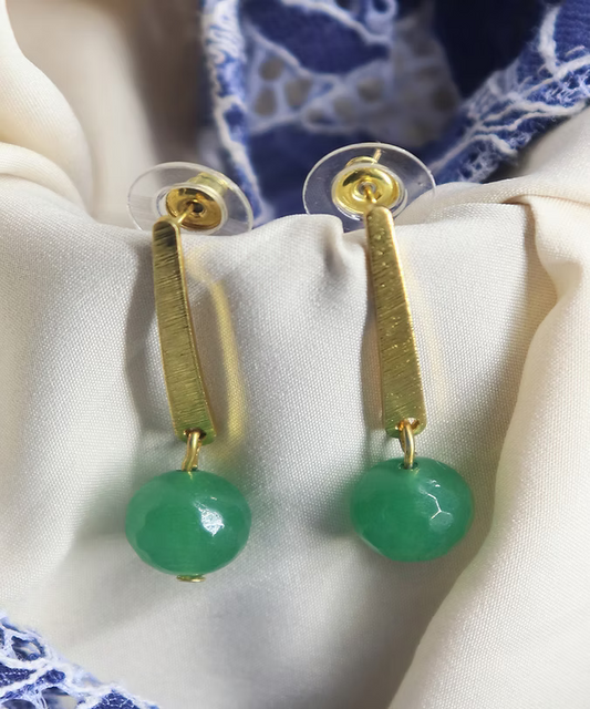 Genuine Gemstone Agate Earring