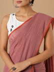 Mini Checks Lightweight Handloom Mul Cotton Saree