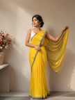 Achol Chin Handloom Mul Cotton Saree with Small Striped Pallu
