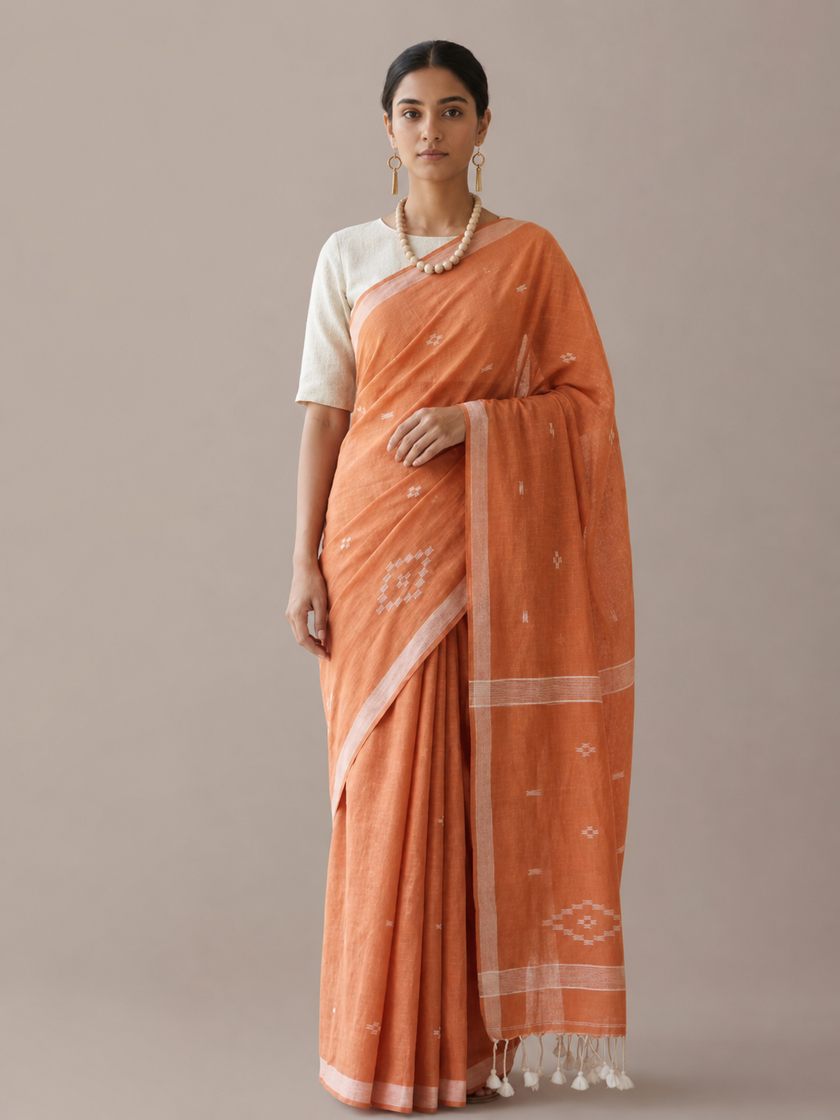 Maku Butty Handloom Lightweight Handwoven Mul Cotton Saree
