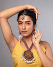 WHE Hand Embroidered Multicolor Earrings with Shells