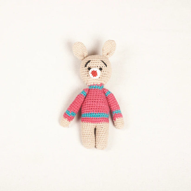 Crochet Rabbit - Blue Stripes