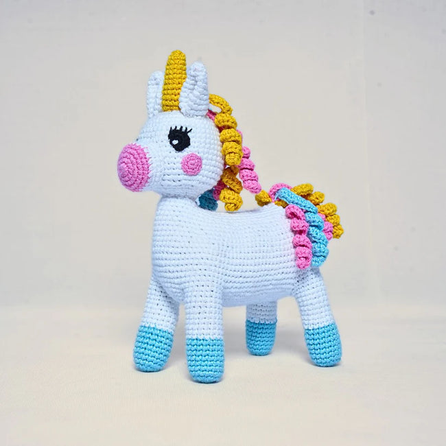 Hand Crochet White Twinkletoes Magic Mane Unicorn