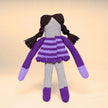 Hand Crochet Sassy Doll Purple Frock Long Hair