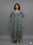 Grey floral dress XL