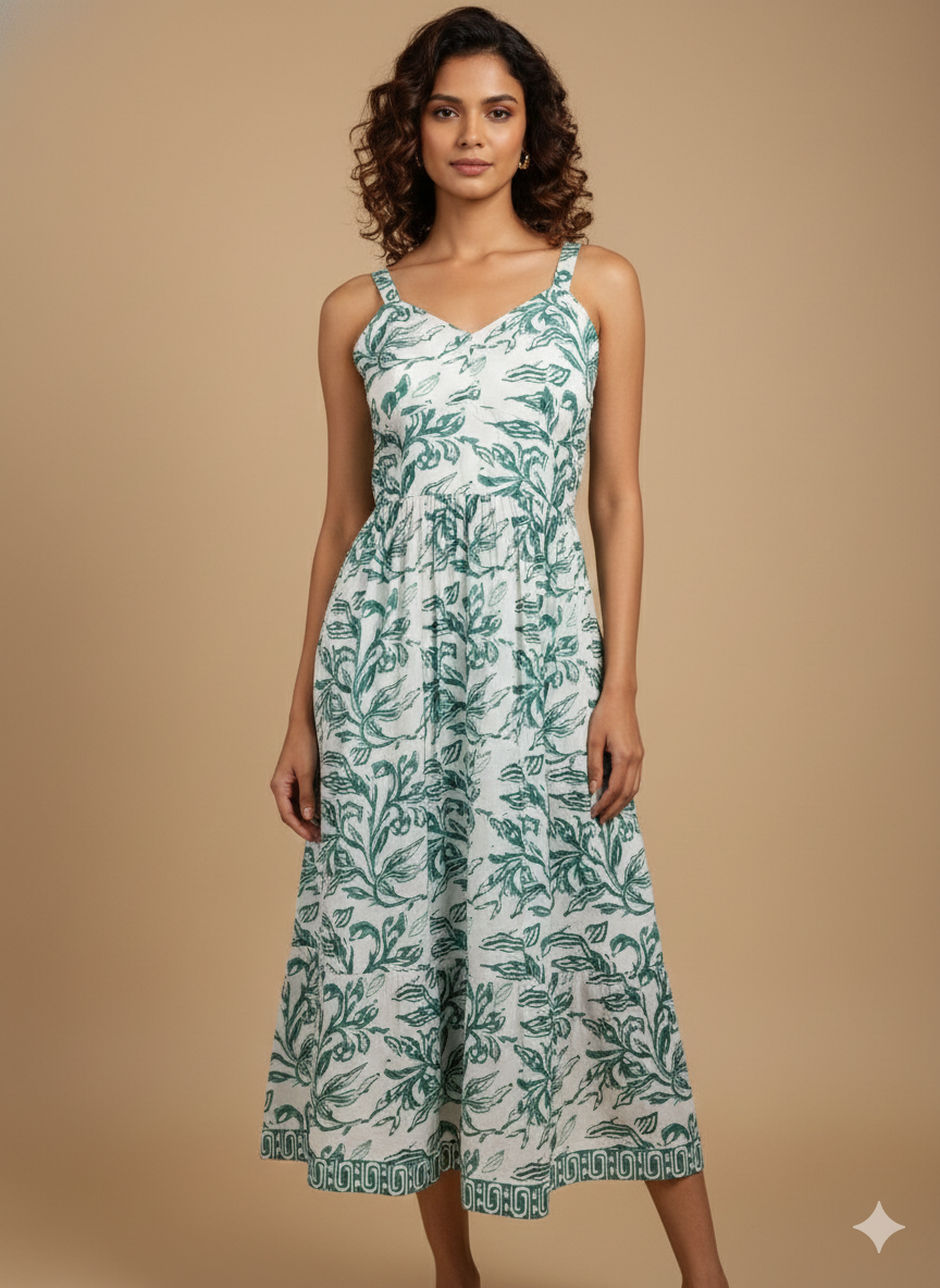 SEA WEED SLEEVELES DRESS L