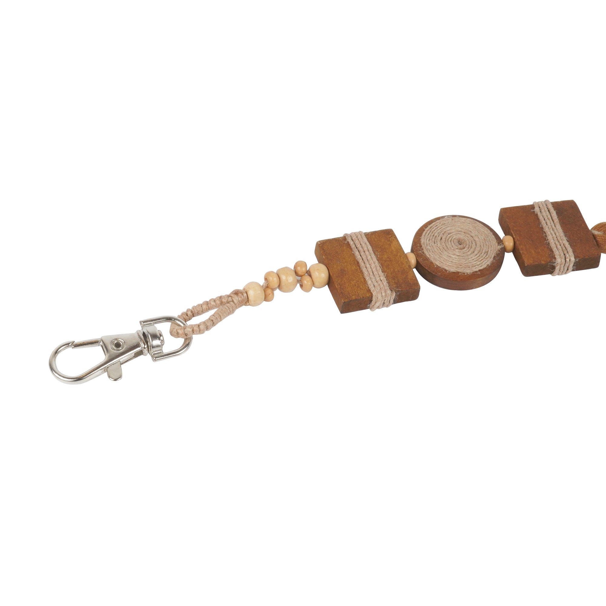 WHE Earthy Wood Tassel Bag Charm