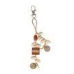 WHE Earthy Wood, Cowry & Old Coin Bag Charm