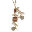 WHE Earthy Wood, Cowry & Old Coin Bag Charm