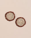 WHE Jute and Wooden Beads Crochet Studs