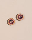 WHE Red and Black Repurposed Fabric and Wood Stud