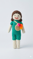 Hand Crochet Green Cotton Stuffed Doll