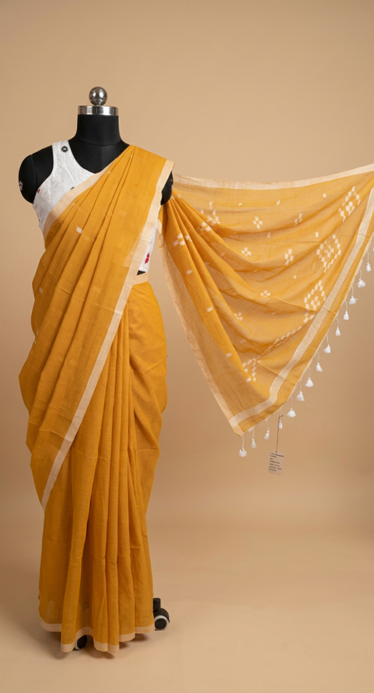 Maku Butty Handloom Lightweight Handwoven Mul Cotton Saree