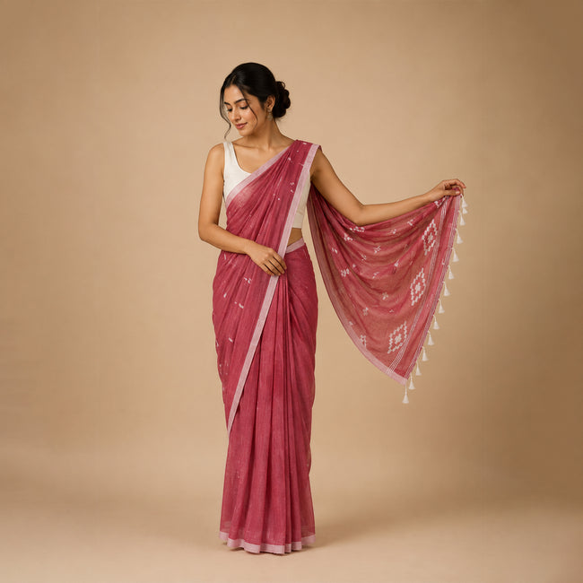 Maku Butty Handloom Lightweight Handwoven Mul Cotton Saree