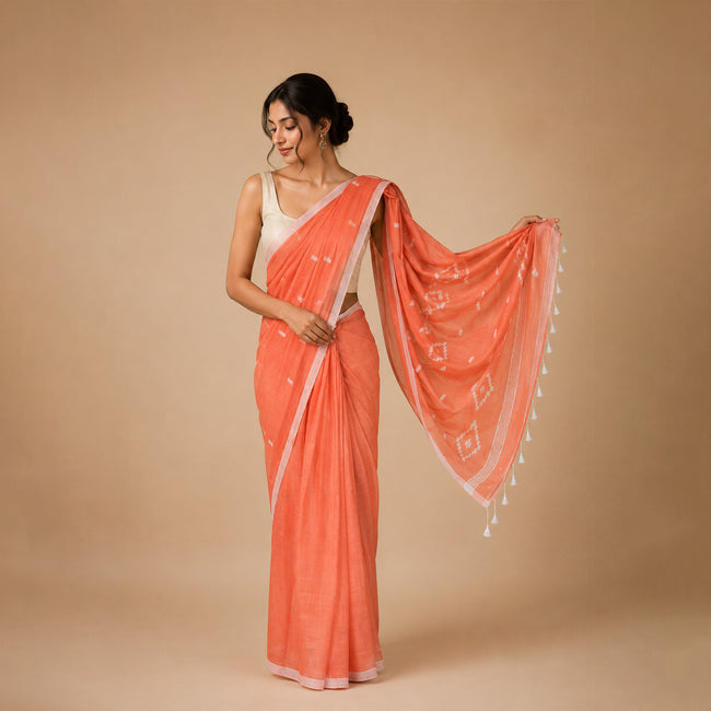 Maku Butty Handloom Lightweight Handwoven Mul Cotton Saree