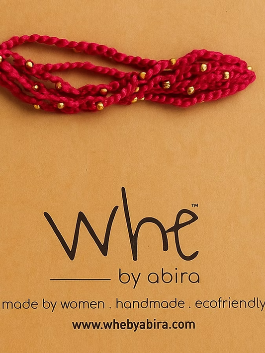 Whe Handmade Pink Thread Rakhi